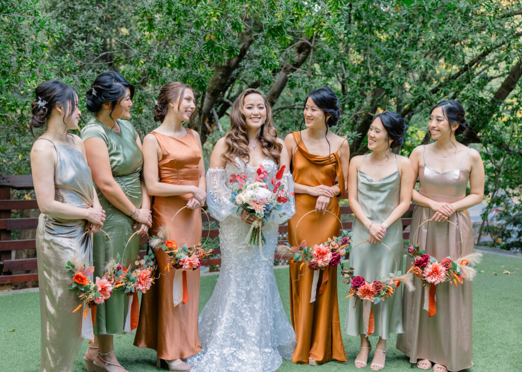 A bridal party at a Saratoga Springs Wedding