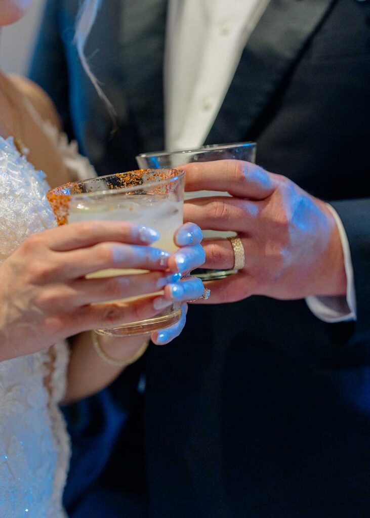 Dulce & John’s Wedding Cocktail Hour - Palm Event Center wedding photography by Anvi Parikh photography